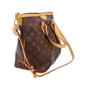 Louis Vuitton Brown Leather Monogram Bag Palermo